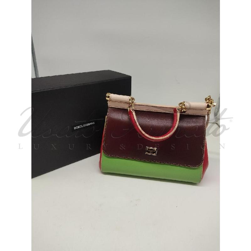 BORSA DONNA DOLCE E GABBANA SICILY MULTICOLOR PETIT  | Mercatino dell'Usato Roma parioli 2