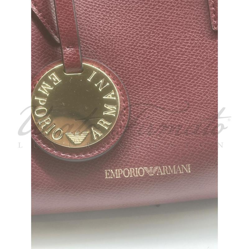 BORSA DONNA EMPORIO ARMANI BORDEAUX | Mercatino dell'Usato Roma parioli 4