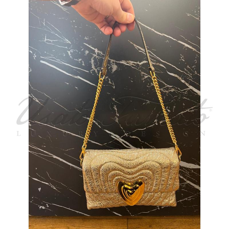 BORSA DONNA ESCADA DORATA CUORE | Mercatino dell'Usato Roma parioli 5