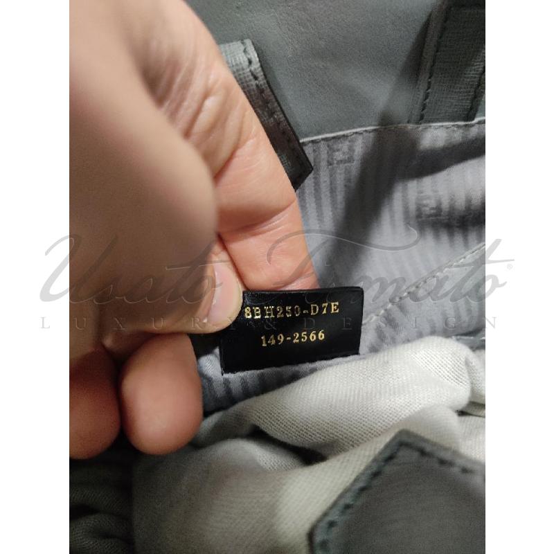 BORSA DONNA FENDI 2JOURS GRIGIA PELLE 8BH250 | Mercatino dell'Usato Roma parioli 4
