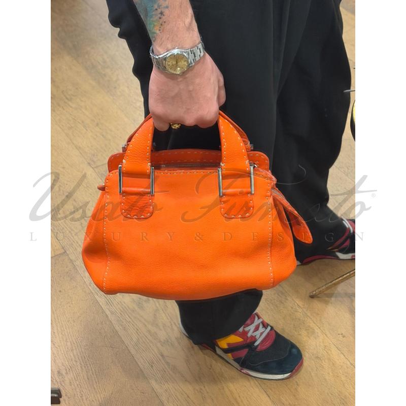 BORSA DONNA FENDI VINTAGE ARANCIO SELLERIA | Mercatino dell'Usato Roma parioli 5