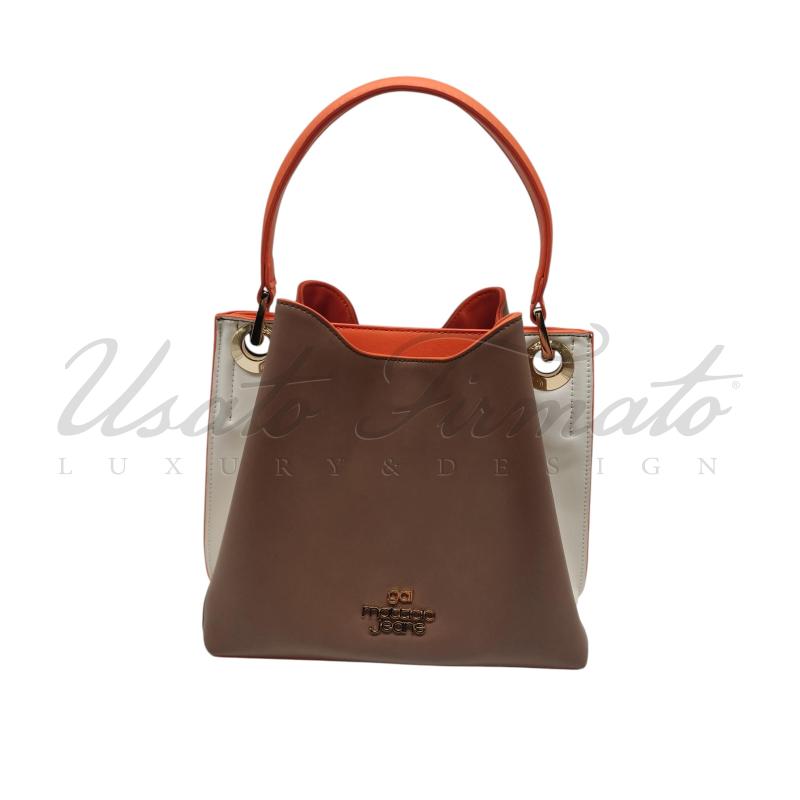 BORSA DONNA GAI MATTIOLO BEIGE BIANCA ARANCIO  | Mercatino dell'Usato Roma parioli 1