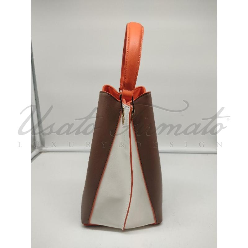 BORSA DONNA GAI MATTIOLO BEIGE BIANCA ARANCIO  | Mercatino dell'Usato Roma parioli 2