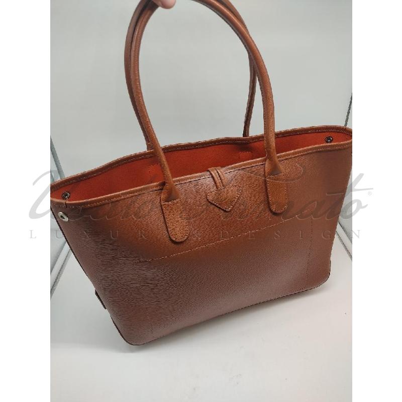 BORSA DONNA LONGCHAMP PELLE MARRONE  | Mercatino dell'Usato Roma parioli 2