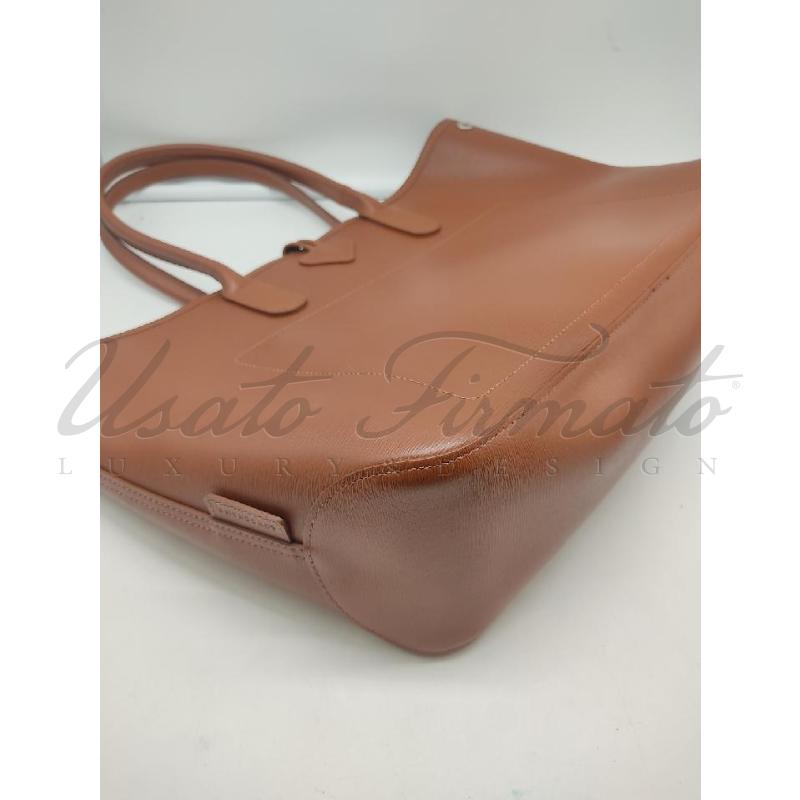 BORSA DONNA LONGCHAMP PELLE MARRONE  | Mercatino dell'Usato Roma parioli 4