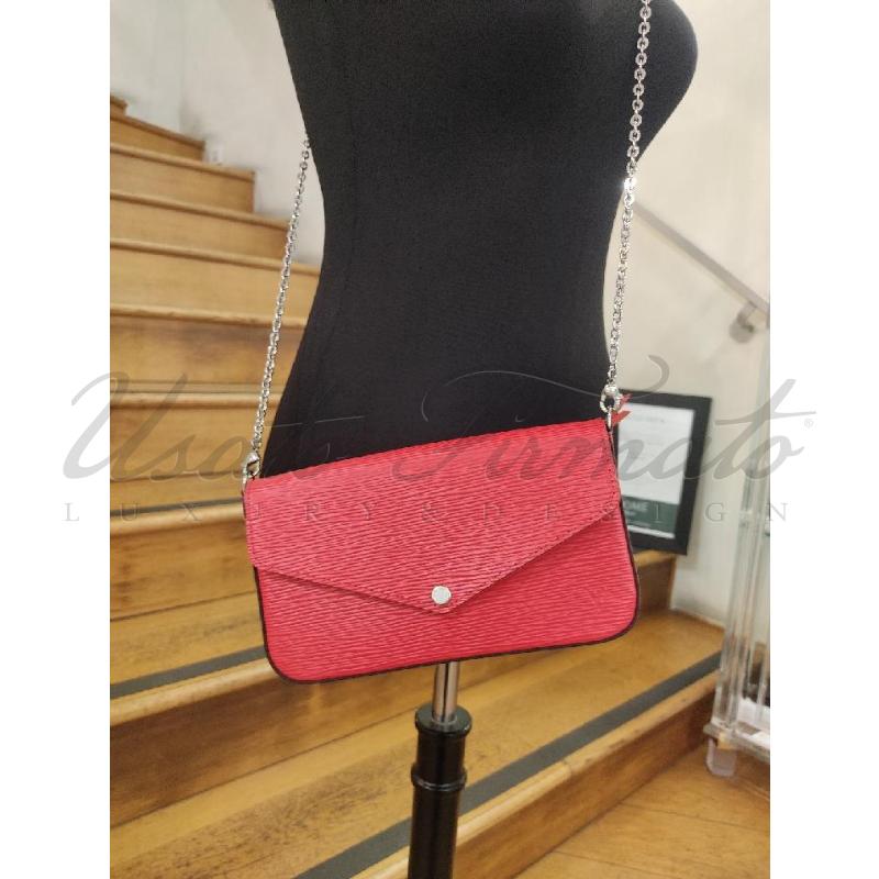 BORSA DONNA LOUIS VUITTON  FELICIE EPI ROSSO  | Mercatino dell'Usato Roma parioli 1