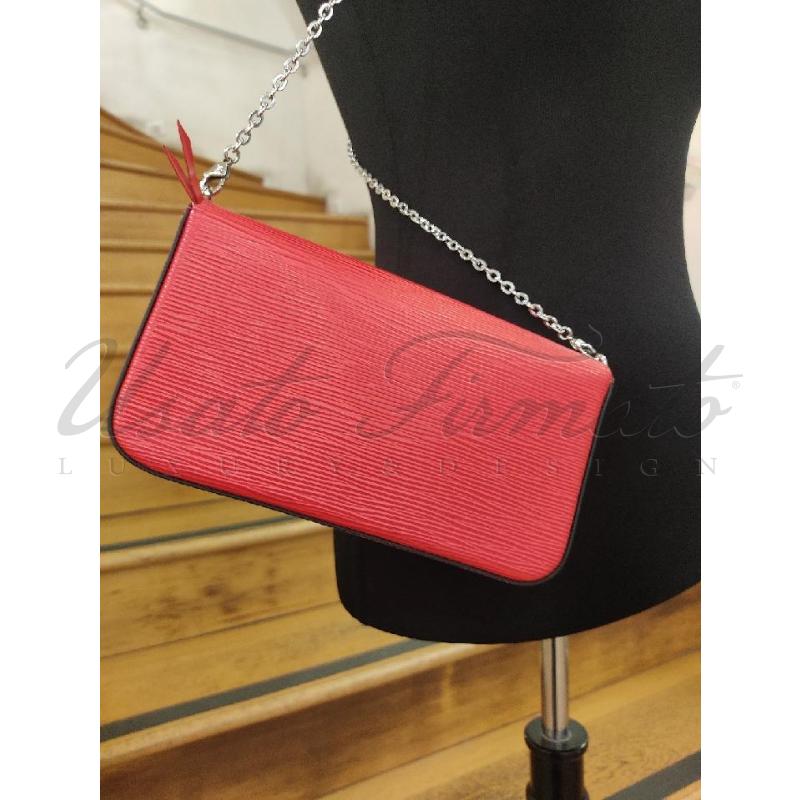 BORSA DONNA LOUIS VUITTON  FELICIE EPI ROSSO  | Mercatino dell'Usato Roma parioli 2