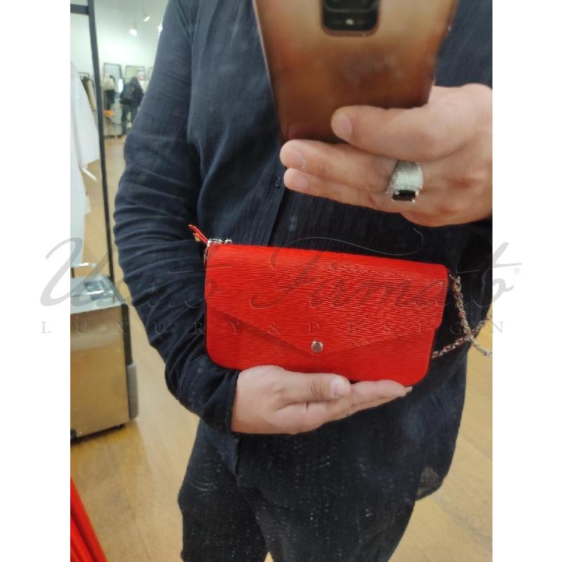BORSA DONNA LOUIS VUITTON  FELICIE EPI ROSSO  | Mercatino dell'Usato Roma parioli 3