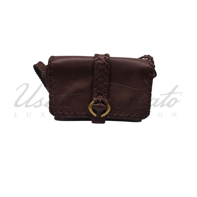 BORSA DONNA MALIPARMI BORDEAUX PELLE | Mercatino dell'Usato Roma parioli 1