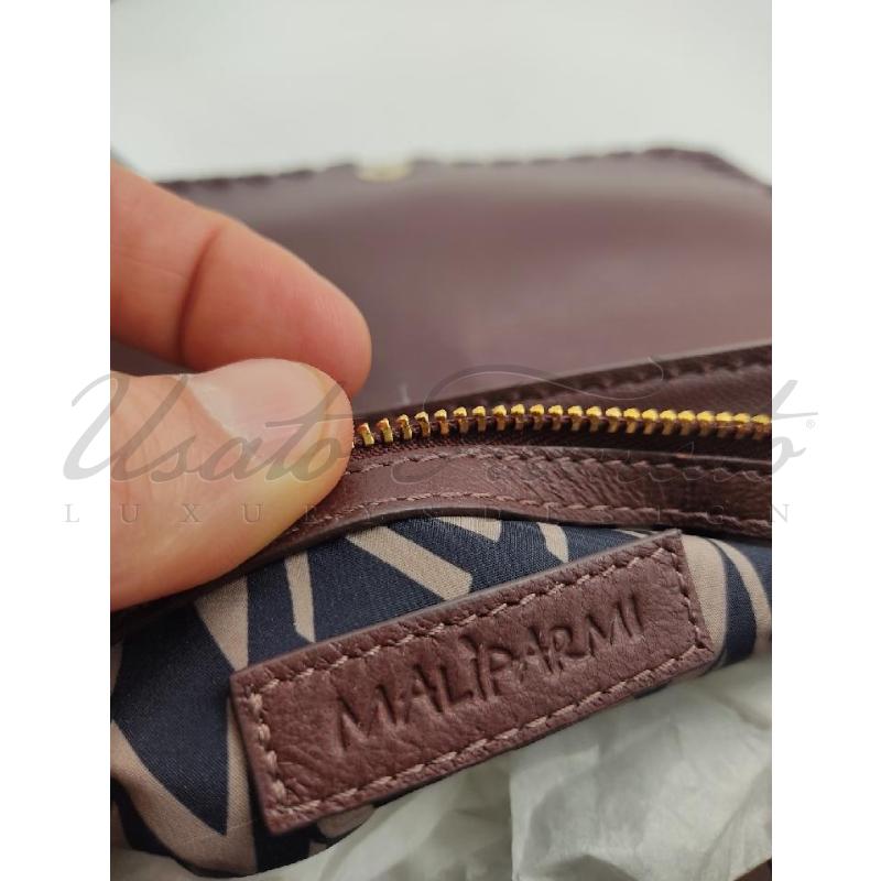 BORSA DONNA MALIPARMI BORDEAUX PELLE | Mercatino dell'Usato Roma parioli 3