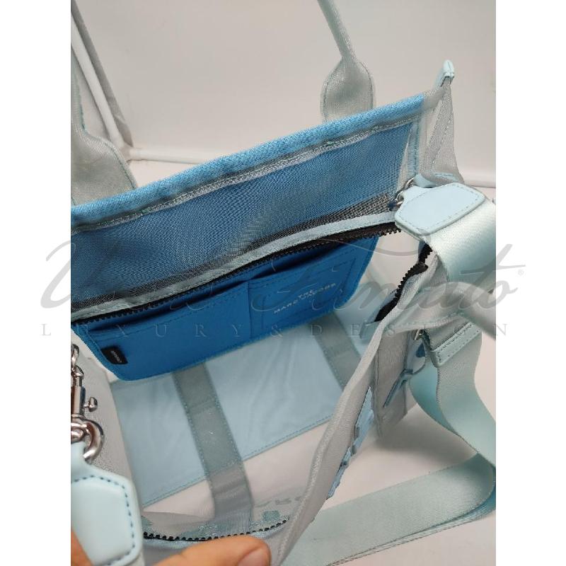 BORSA DONNA MARC JACOB NYLON CELESTE | Mercatino dell'Usato Roma parioli 3