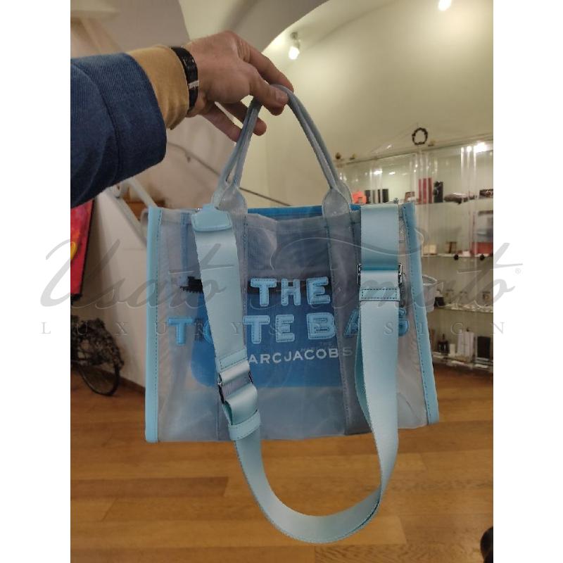 BORSA DONNA MARC JACOB NYLON CELESTE | Mercatino dell'Usato Roma parioli 4