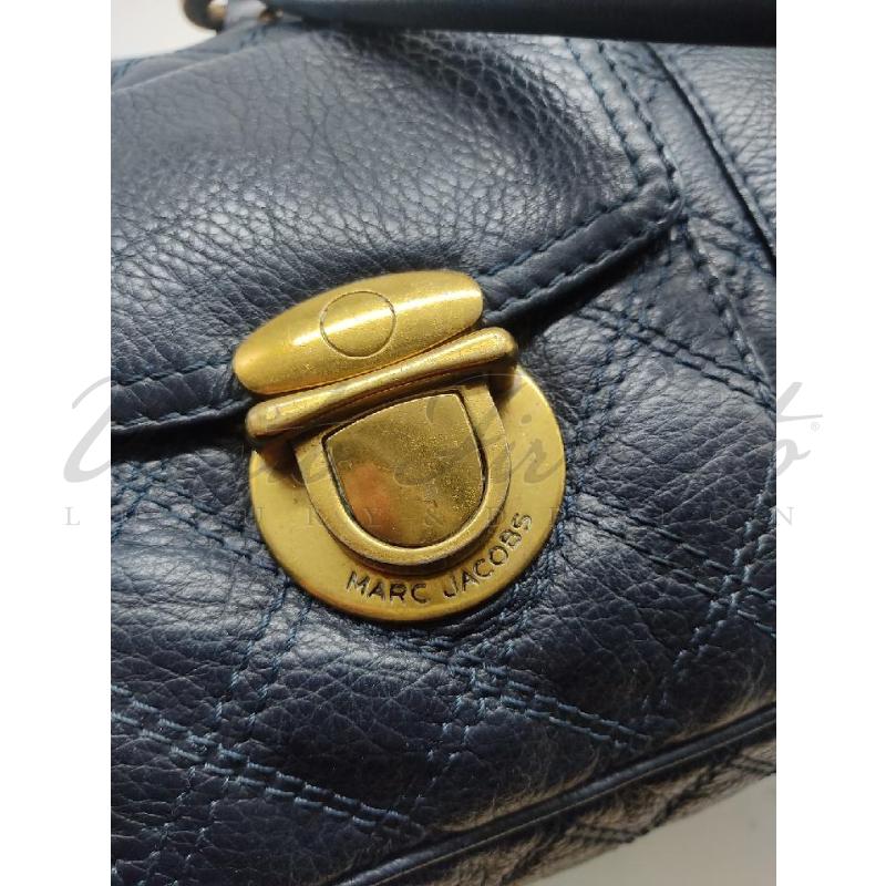 BORSA DONNA MAR JACOBS BLU PELLE  | Mercatino dell'Usato Roma parioli 3