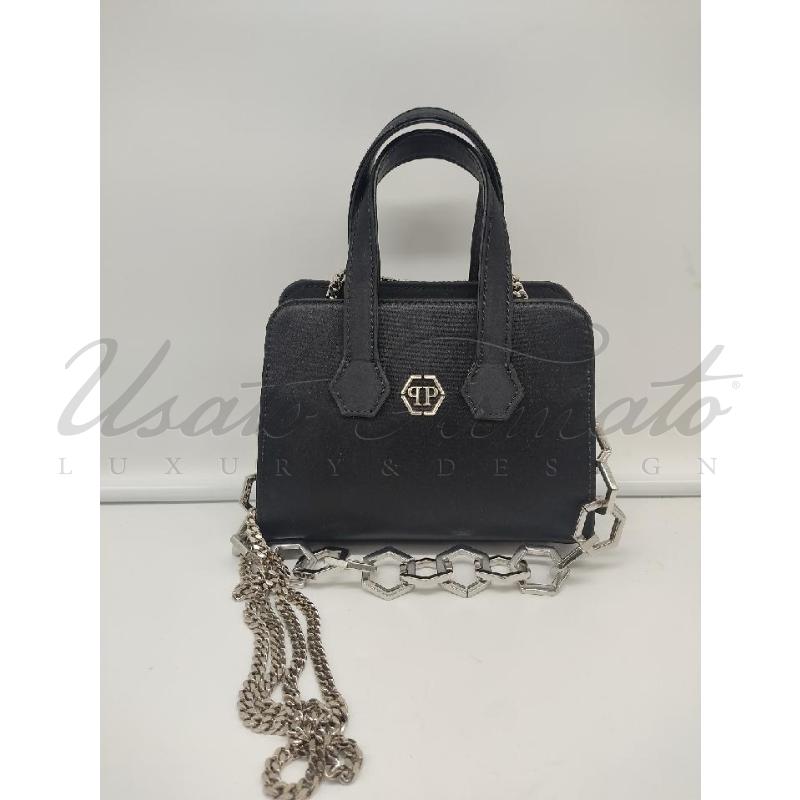BORSA DONNA PHILIPP PLEIN NERA CATENA | Mercatino dell'Usato Roma parioli 1