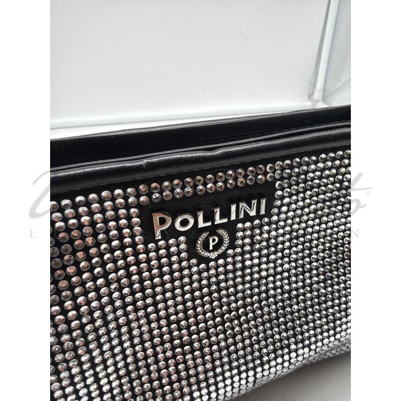 BORSA DONNA POLLINI NERA STRASS | Mercatino dell'Usato Roma parioli 3