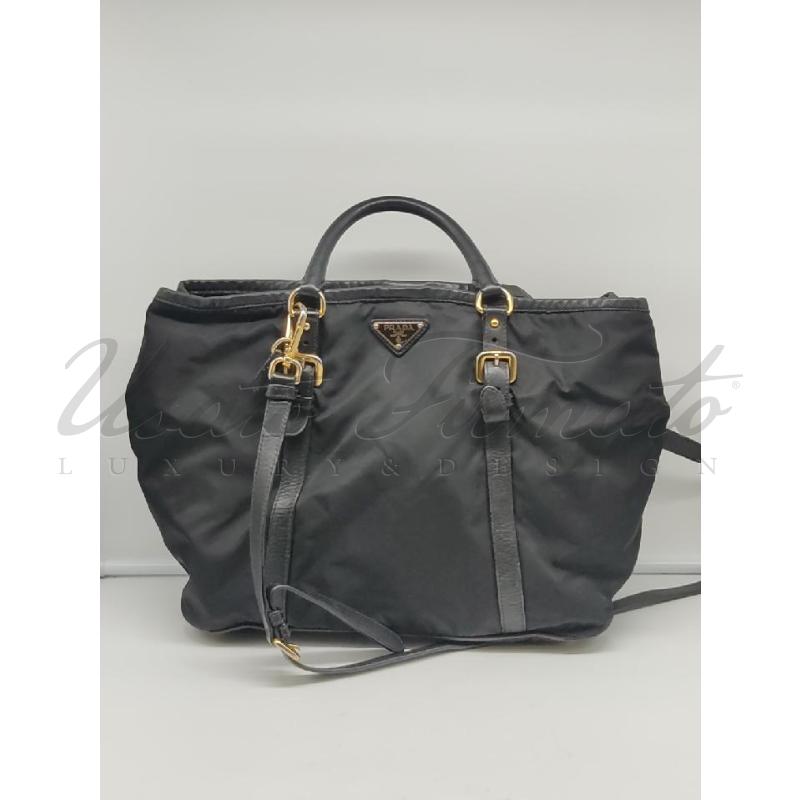 BORSA DONNA PRADA NERA NYLON  | Mercatino dell'Usato Roma parioli 1