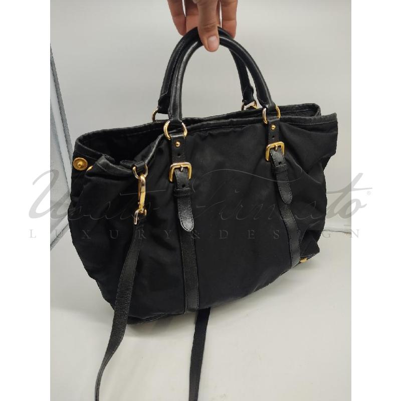 BORSA DONNA PRADA NERA NYLON  | Mercatino dell'Usato Roma parioli 2