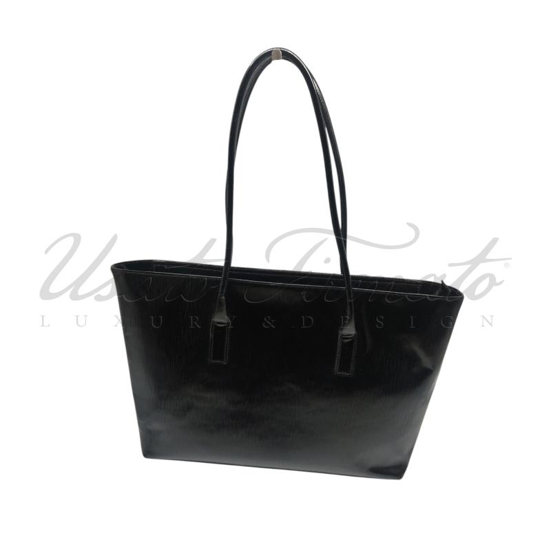 BORSA DONNA PRADA PELLE LUCIDA NERA COD 56 | Mercatino dell'Usato Roma parioli 1