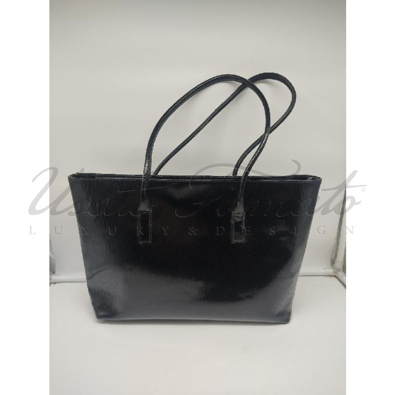 BORSA DONNA PRADA PELLE LUCIDA NERA COD 56 | Mercatino dell'Usato Roma parioli 2