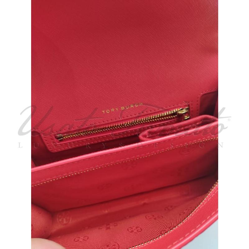 BORSA DONNA TORY BURCH ROSSA PELLE  | Mercatino dell'Usato Roma parioli 4
