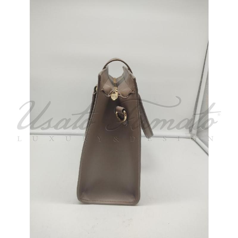 BORSA DONNA TRUSSARDI BEIGE LOGO | Mercatino dell'Usato Roma parioli 2