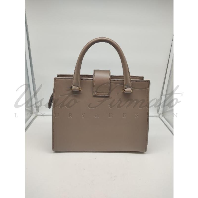 BORSA DONNA TRUSSARDI BEIGE LOGO | Mercatino dell'Usato Roma parioli 3