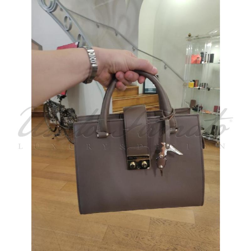 BORSA DONNA TRUSSARDI BEIGE LOGO | Mercatino dell'Usato Roma parioli 5