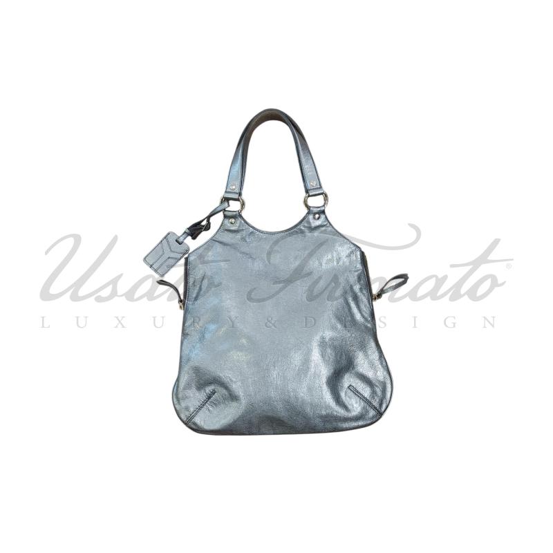 BORSA DONNA YVES SAINT LAURENT TRIBUTE PELLE ARGENTO | Mercatino dell'Usato Roma parioli 1