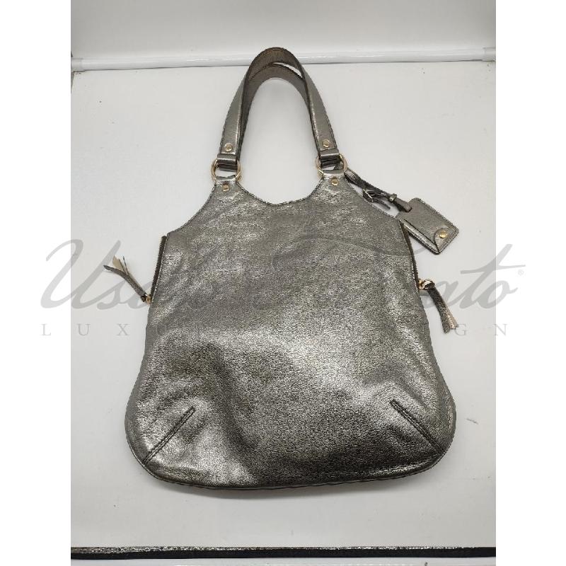 BORSA DONNA YVES SAINT LAURENT TRIBUTE PELLE ARGENTO | Mercatino dell'Usato Roma parioli 2
