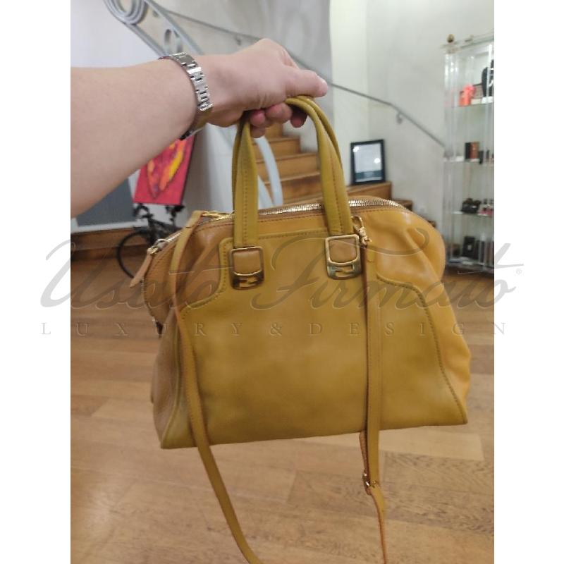 BORSA FENDI CHAMELEON GIALLA PELLE 8BL110-GVR119-2461 | Mercatino dell'Usato Roma parioli 5