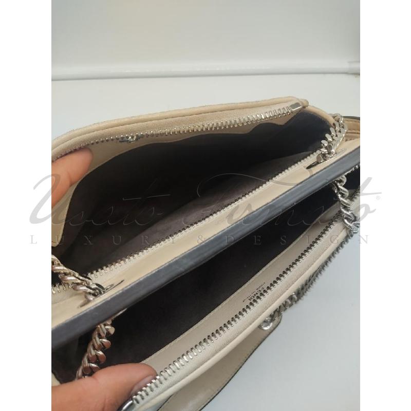 BORSA FENDI DOTCOM BEIGE SILVER TRACOLLA SPALLA   | Mercatino dell'Usato Roma parioli 4