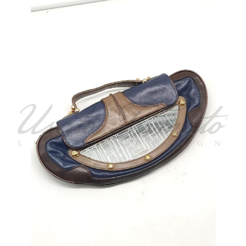 BORSA FENDI FF BLU SPECCHIO 782971 | Mercatino dell'Usato Roma parioli 1