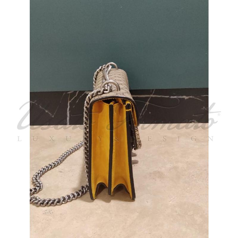 BORSA GUCCI DIONYSUS GG SUEDE GIALLO 400249302752 | Mercatino dell'Usato Roma parioli 2