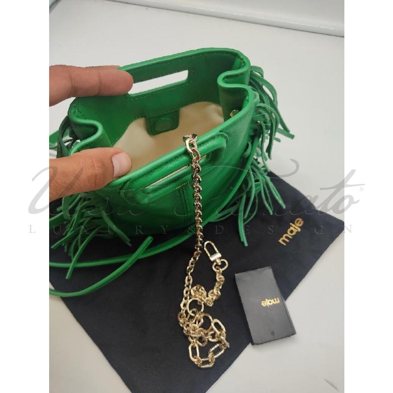 BORSA MAJE VERDE PELLE  | Mercatino dell'Usato Roma parioli 3