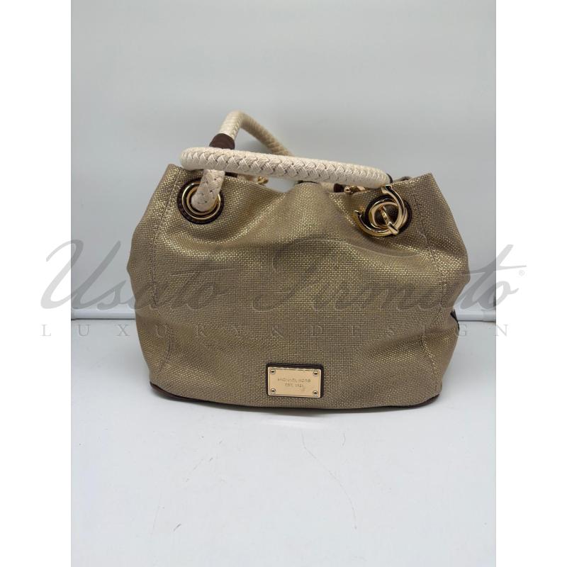 BORSA MICHAEL KORS DORATA TELA | Mercatino dell'Usato Roma parioli 1