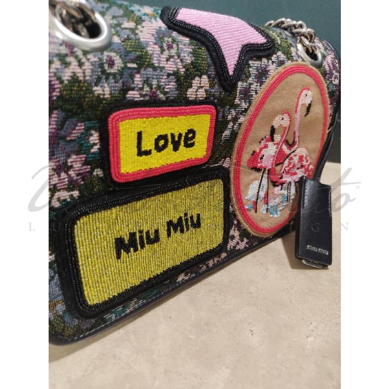 BORSA MIU MIU NERA RICAMATA PERLINE | Mercatino dell'Usato Roma parioli 4