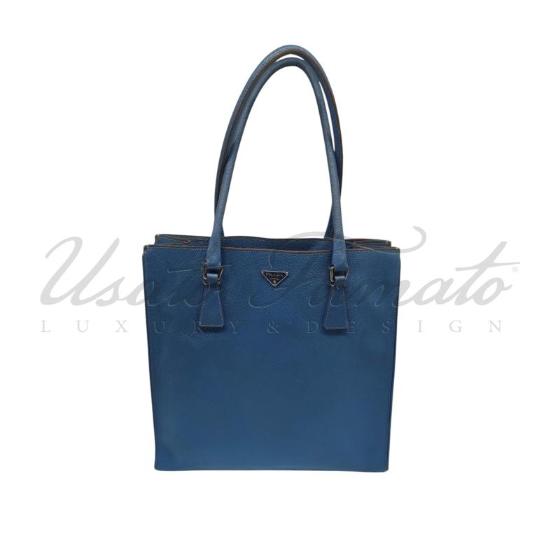 BORSA PRADA CELESTE SAFFIANO  | Mercatino dell'Usato Roma parioli 1