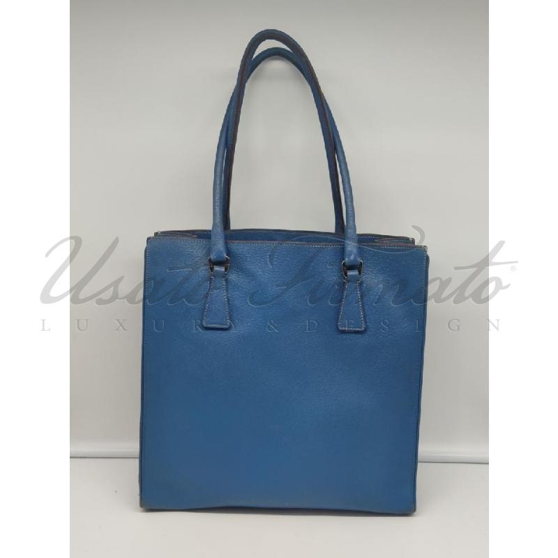 BORSA PRADA CELESTE SAFFIANO  | Mercatino dell'Usato Roma parioli 2