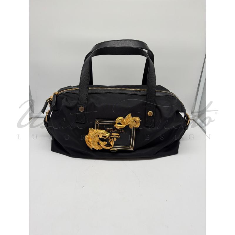 BORSA PRADA NERA NYLON SAFFIANO  | Mercatino dell'Usato Roma parioli 1
