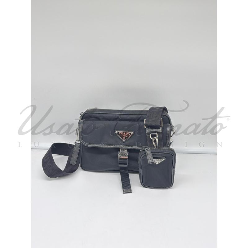 BORSA PRADA RE-NYLON NERA  | Mercatino dell'Usato Roma parioli 1
