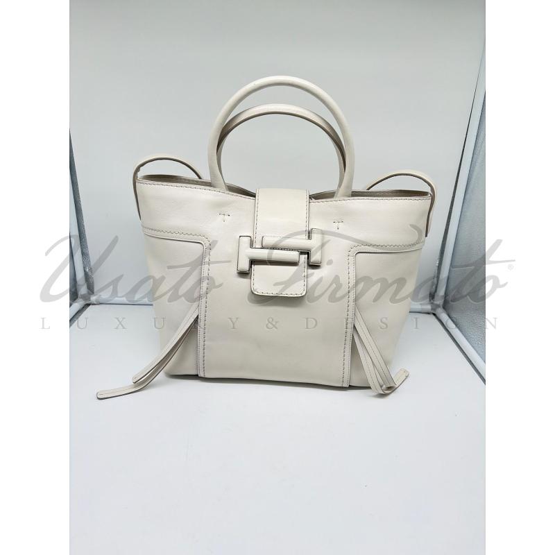 BORSA TODS BIANCA PELLE | Mercatino dell'Usato Roma parioli 1