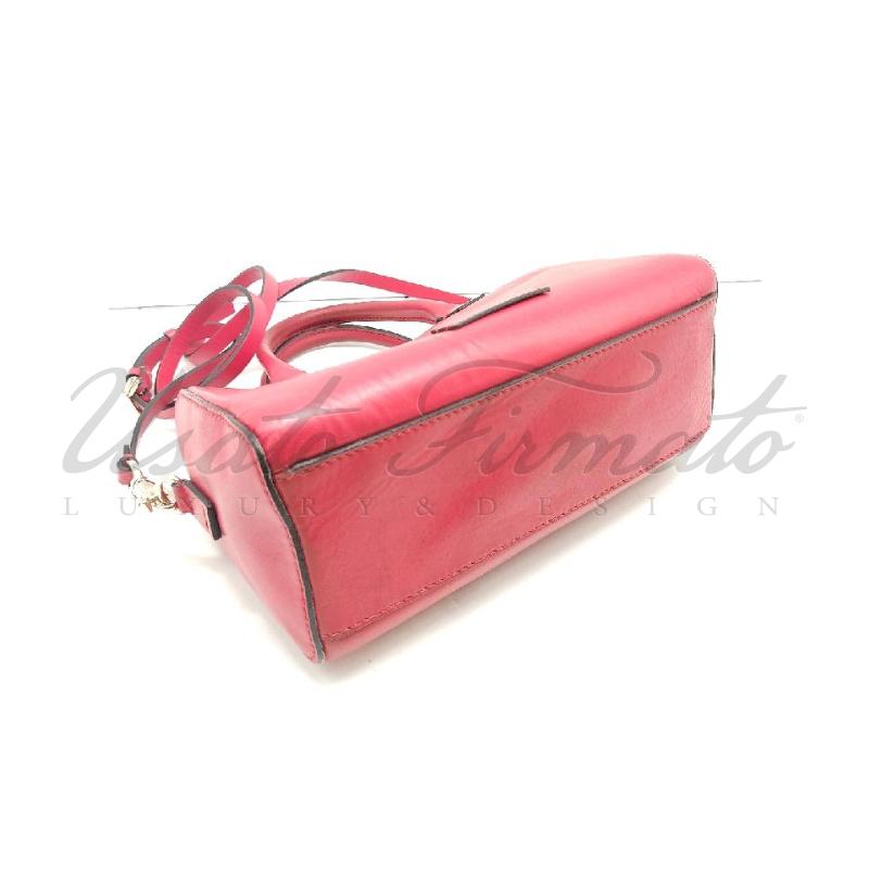 BORSA VALENTINO GARAVANI V LOGO BOSTON ROSSA PELLE  | Mercatino dell'Usato Roma parioli 4