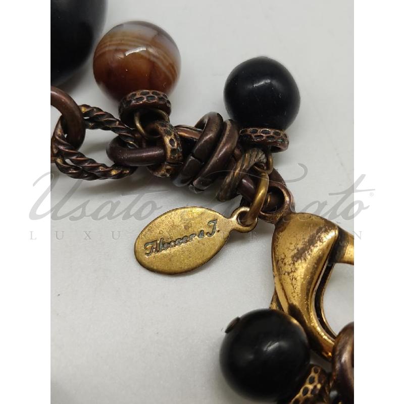 BRACCIALE ALCOZER PIETRE PENDENTI RUGGINE | Mercatino dell'Usato Roma parioli 3