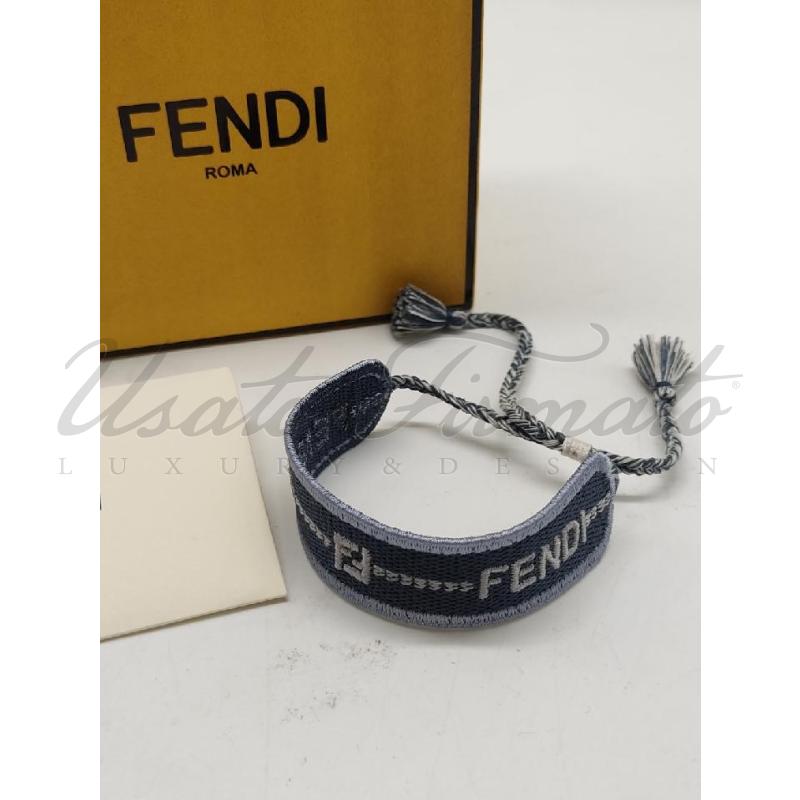 BRACCIALE FENDI TESSUTO BLU | Mercatino dell'Usato Roma parioli 3