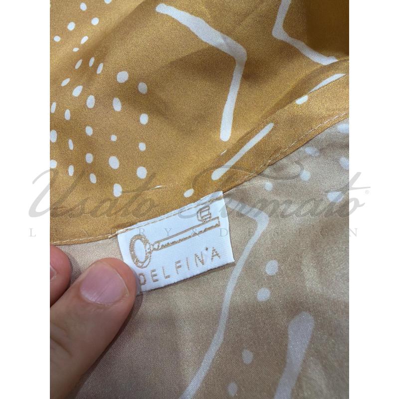 CAFTANO DONNA DELFINA SETA BEIGE TG U | Mercatino dell'Usato Roma parioli 4