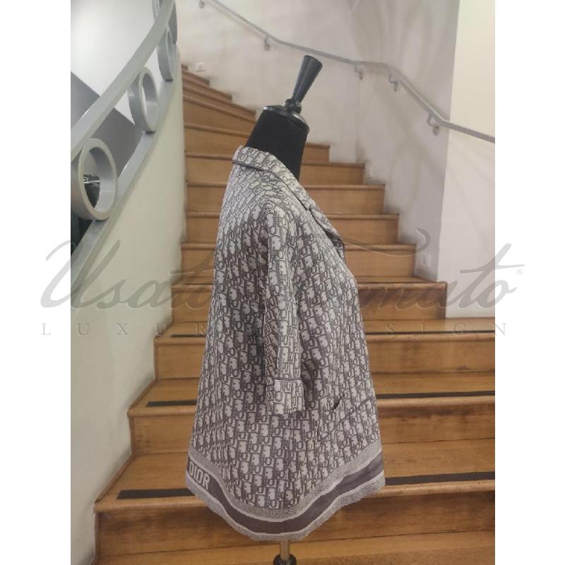 CAMICIA CHRISTIAN DIOR GRIGIO OBLIQUE SETA TG. 46 | Mercatino dell'Usato Roma parioli 2