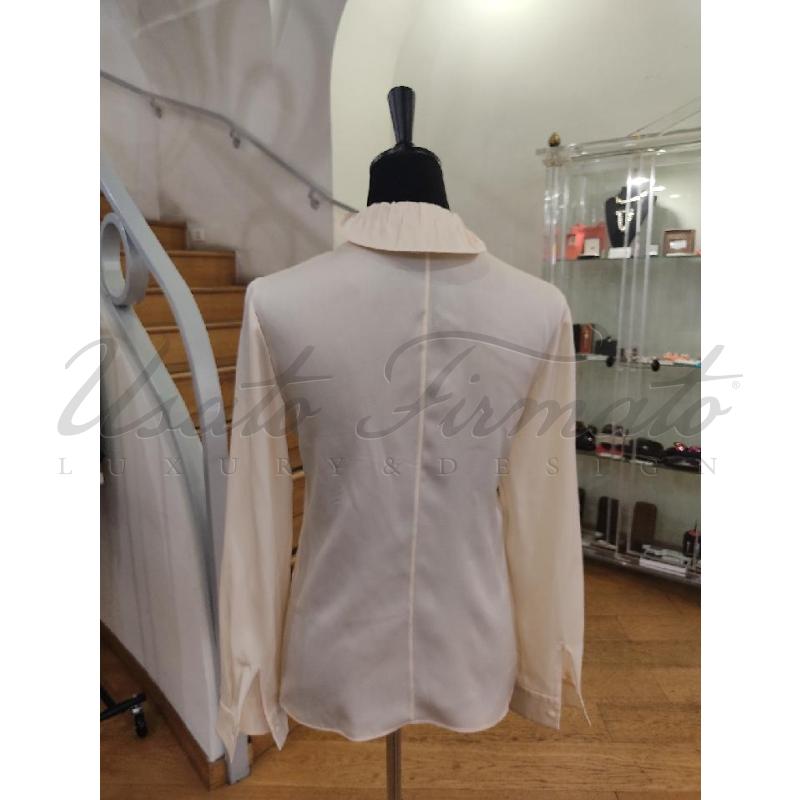 CAMICIA DONNA ARMANI COLLEZIONI BEIGE SETA TG. 42 | Mercatino dell'Usato Roma parioli 3