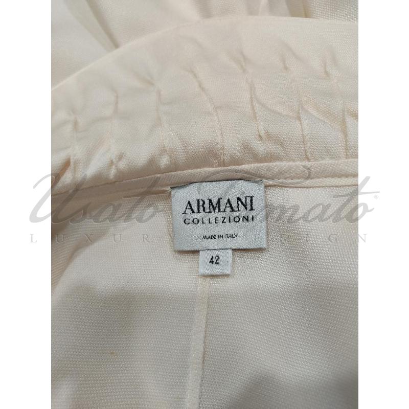 CAMICIA DONNA ARMANI COLLEZIONI BEIGE SETA TG. 42 | Mercatino dell'Usato Roma parioli 4