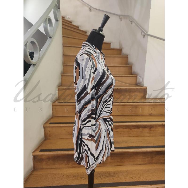 CAMICIA DONNA BEIGE FANTASIA TG. 44 | Mercatino dell'Usato Roma parioli 2
