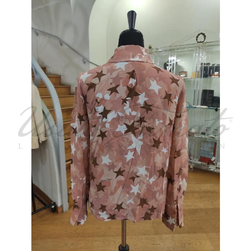 CAMICIA DONNA ELISABETTA FRANCHI BEIGE STELLE TG. 42 | Mercatino dell'Usato Roma parioli 3